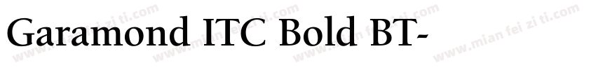 Garamond ITC Bold BT字体转换